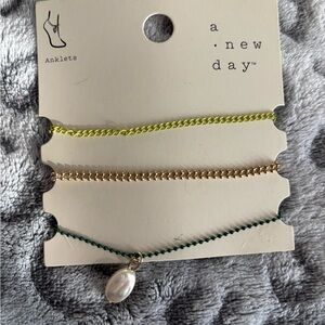 Target A New Day Green Anklet Trio